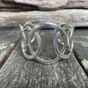 Italian sterling silver round cuff