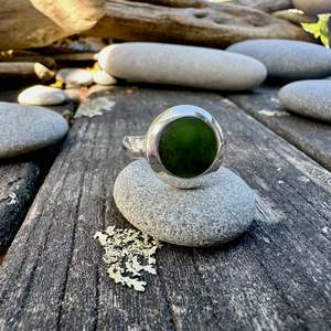 Shop All: Sterling silver New zealand greenstone ring