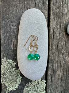 Shop All: faceted green agate earrings