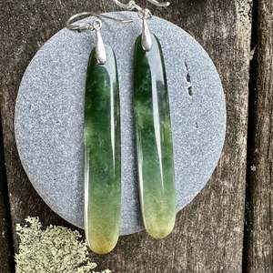 Long marsden flower earrings