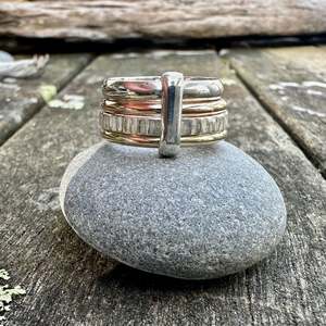 Spinner And Unity Rings: 9ct Gold & Sterling Silver Unity Ring