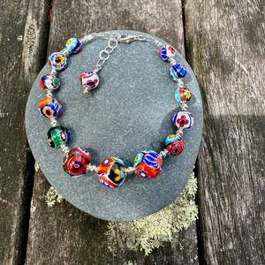 Vintage venetian millefiore bracelet