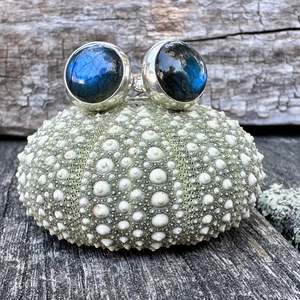 Labradorite studs