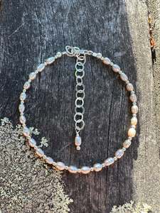 Pale pink rice pearls