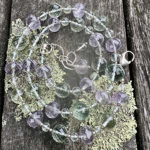 Amethyst green & purple necklace