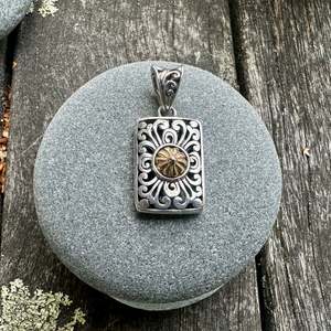 sterling silver & gold pendant
