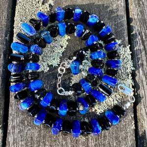 Necklaces: Lapis Lazuli & black onyx necklace