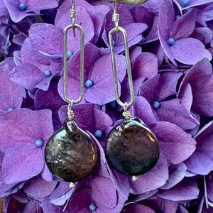 Half Price: Peacock coin freshwater pearl earrings