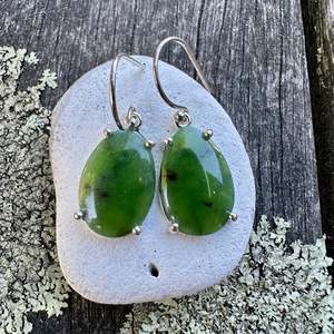 Half Price: sterling silver claw set drop earrings