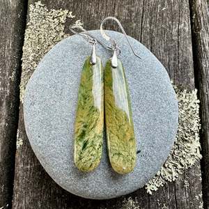 All Pounamu: Medium Marsden flower Matched pair earrings