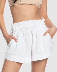 Shorts: Womens What A Vibe Elasticated Waist Beach Shorts