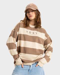 Womens Jumpers: Womens Strictly Stripes Oversizedd Crew Neck