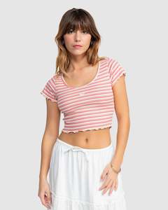Womens Knitwear: Womens Mini Stripe Baby Tee