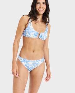 Womens Collection Coastal Bloom: Womens Artsy Floral Bikini Bottom