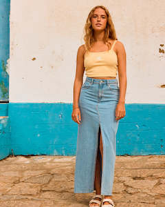 Womens Maxi Dresses: Womens Sun Winds Denim Skirts