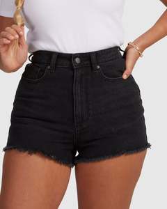 Womens Denim Shorts: Womens Eva Short Blk Shorts