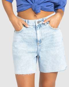 Womens Denim Shorts: Womens Morning Splendour Mid Shorts