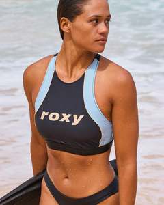 Womens Bikini Top Crop: Womens Roxy Active Crop Top Bikini Top