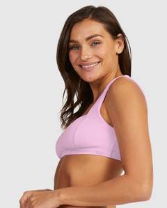 Womens Bikini Top Crop: Womens Rib Roxy Love The 360 Bikini Top