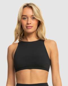 Womens Bikini Top Crop: Womens Roxy Pro The Pop Up Crop Top
