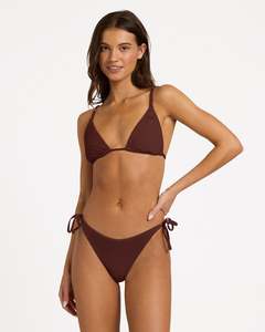 Womens Palm Shadows Tie Side High Leg Cheeky Bikini Bottom
