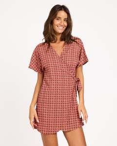 Womens Dresses: Womens Aurora Wrap Mini Dress