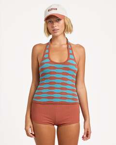 Womens Dunes Knit Halter Top