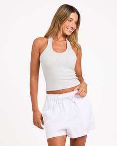 Womens Base Rib Halter Tank Top