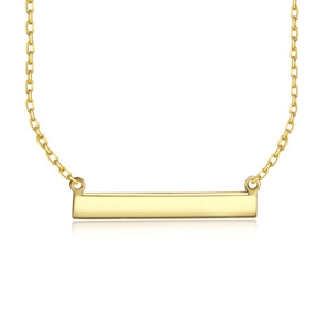 All: Gold Vermeil Necklace - GOLD BAR