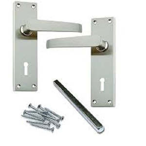 Highmark Lever Door Handles With Keyhole - Satin Chrome