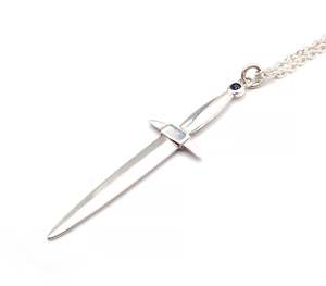 Screaming Jewellery: Iolite Dagger Pendant