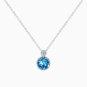 Necklaces: Isabel Blue Crystal Necklace in s925
