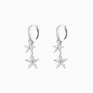 Earrings: Flora Flower Drop Earrings in s925