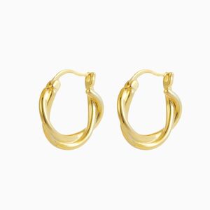 Earrings: Vallery Twisted Hoops earrings in 925 sterling silver with rhodium gold plating