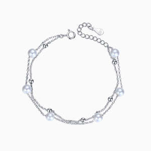 Bracelets: Ollie Pearl Bracelet in s925 with gold plating
