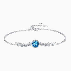 Bracelets: Isabel Blue Crystal Bracelet in s925