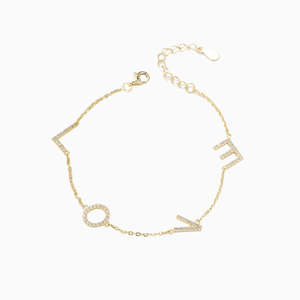 Bracelets: Love Letter Bracelet in s925 with gold plating