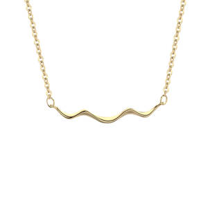 Gold Plating Jewellery: Delilah Wave Necklace in s925 with gold plating