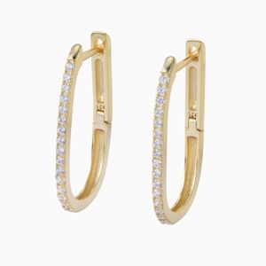 Gold Plating Jewellery: Althea Hoops Earrings in s925 with gold plating