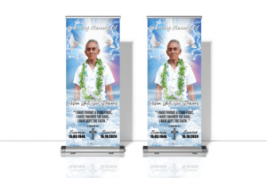 Roll Up Banner With Free Professional Custom Design For Your Loss Of Loved One -&hellip;