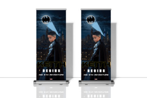 Roll Up Banner With Free Professional Custom Design For 5th Birthday - R&R Galle&hellip;