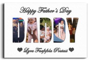 Products: Custom DADDY Photos Collage Canvas - R&R Gallery Custom Banners & Digital Oil Paintings NZ Free Design Service