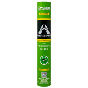 Shuttlecocks: Aeroplane Green Label G1130 Badminton Shuttlecocks (1doz.)