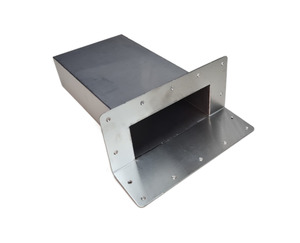Stainless Steel Scupper 200mm x 75mm x 385 90Degree