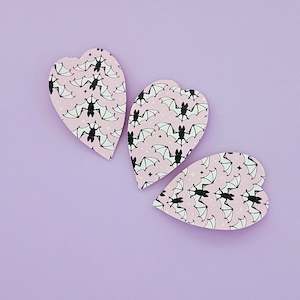 Halloween 2023: Taking Flight - Single Bat Print Covered Snap Clips