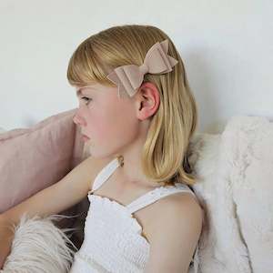 Violet - Single Big Sister Sized Bow Clips Or Headbands (7 Colour Choices)