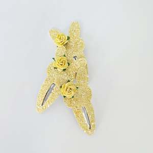 Rosie Rabbit Single Snap Clips In Lemon Zest (3 Colour Choices)