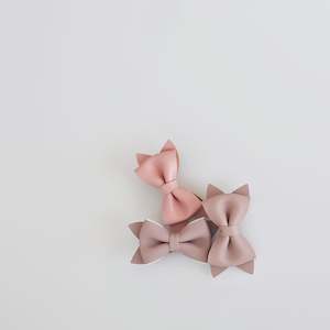 Delta - Single Little-Sister Bows For Clips Or Headbands (8 Colour Choices)