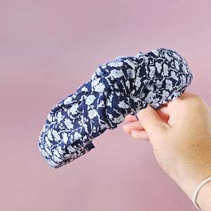 Consciously Crafted Navy Viscose Knotted Headband