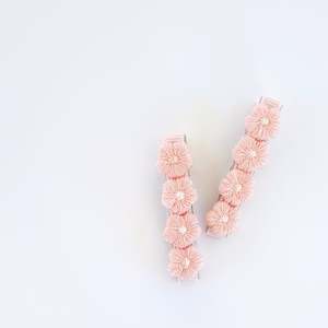 School Friendly: 4.5cm Sweet Petite Flower Clip Duos - 2 Colour Choices